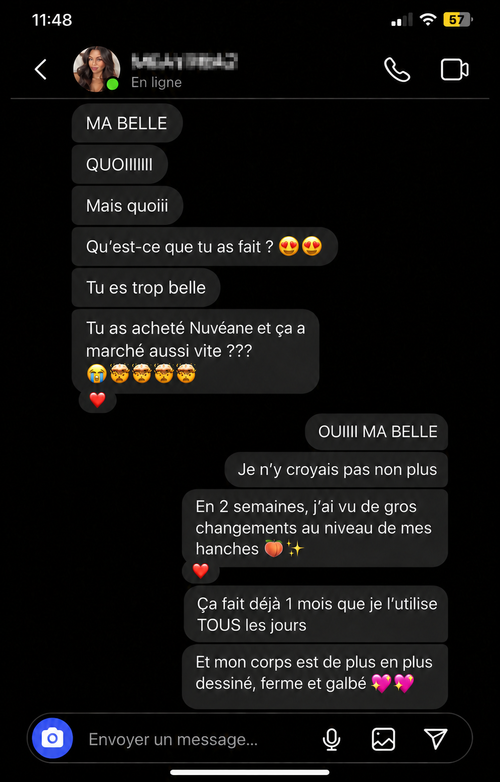 Nuvéane VitalDrops — conversation de cliente en français